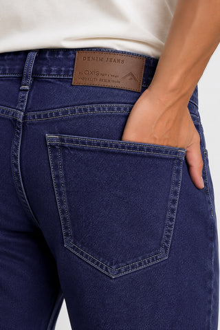 Mid Blue Relax Fit Denim Jeans