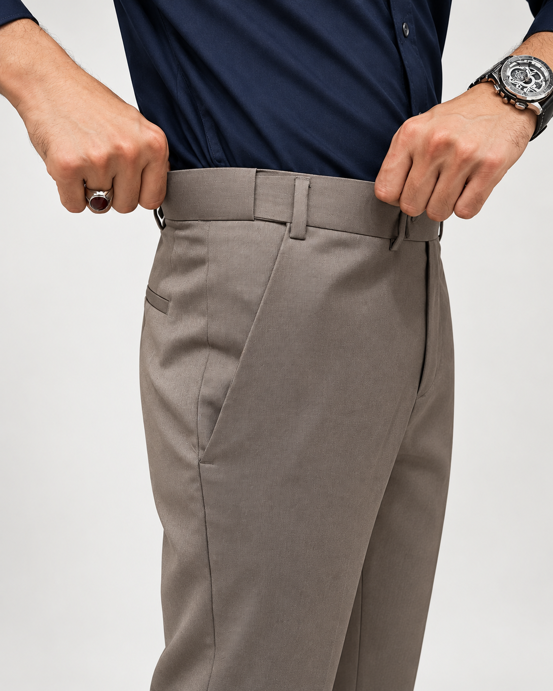 Dark Beige Active Waist Pants