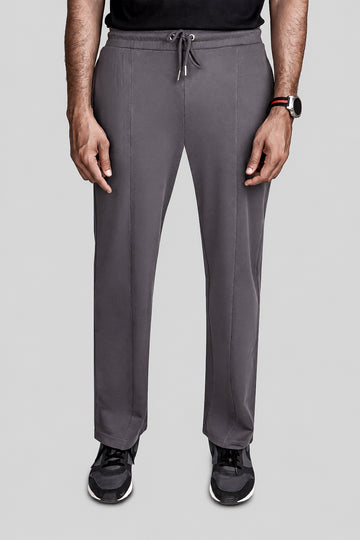 Ash Grey Pinstripe Terry Trousers