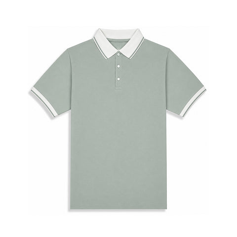 Mint Green Button Polo T-Shirt