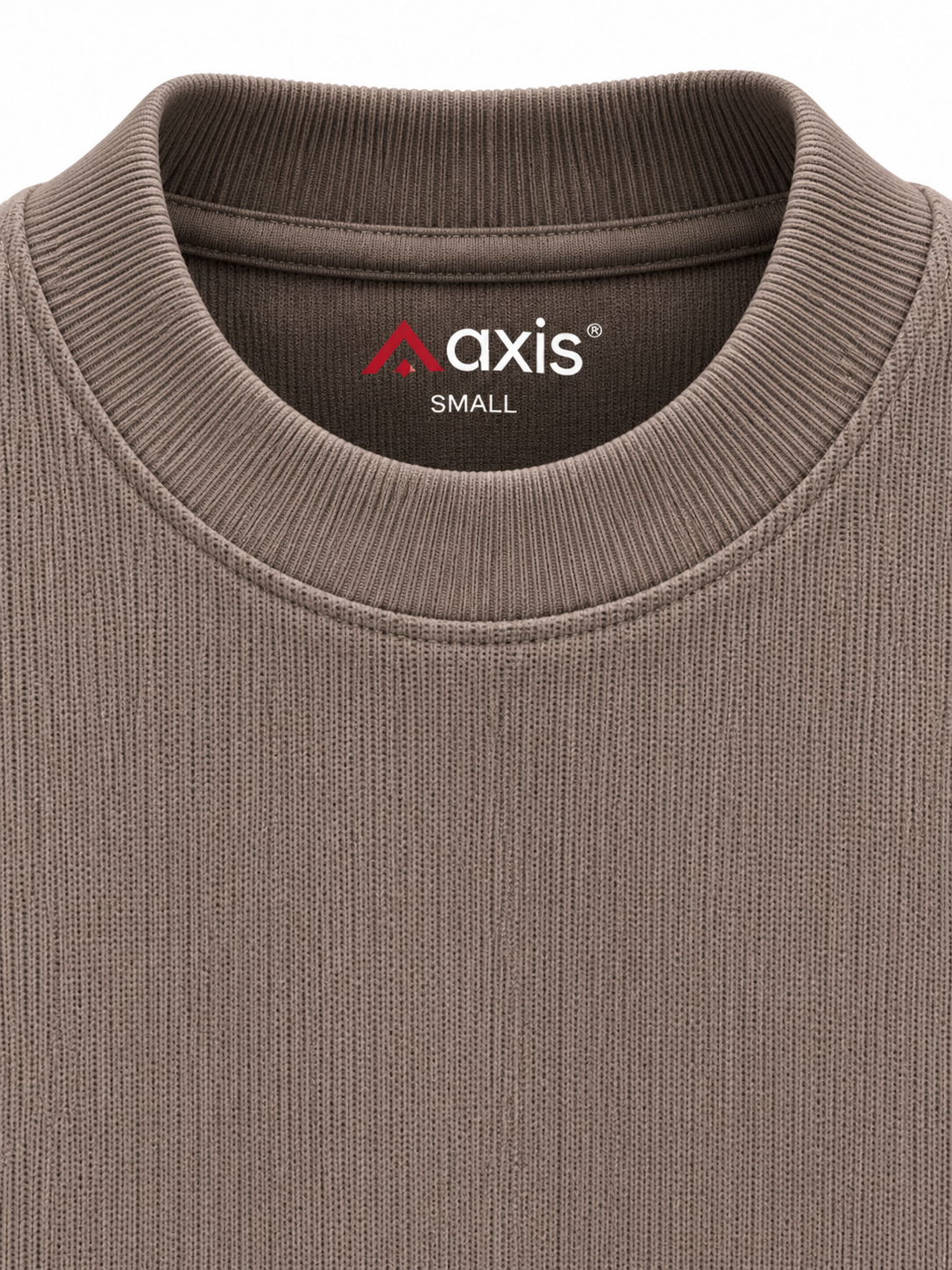 Taupe Brown Mock Neck Shirt