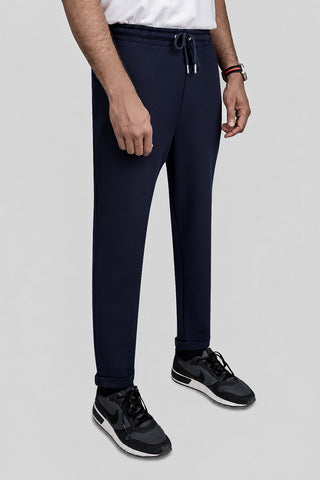 Navy Blue Folded Terry Trousers
