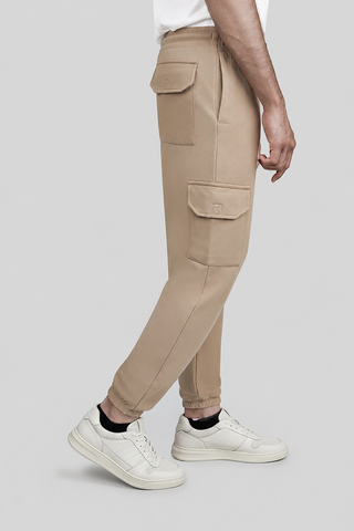Sand Beige Terry Pocket Trousers