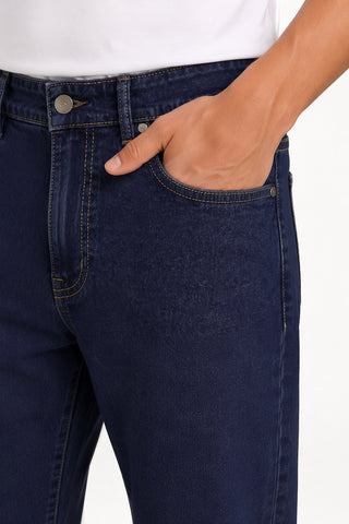 Dark Blue Relax Fit Denim Jeans