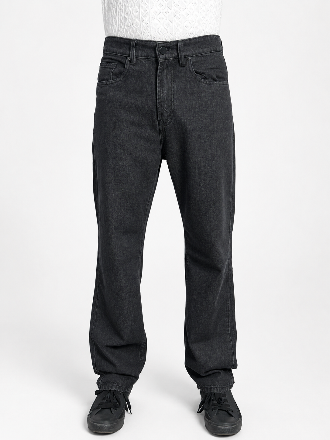 Charcoal Black Baggy Jeans