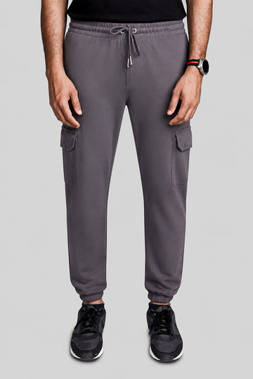 Ash Grey Terry Pocket Trousers