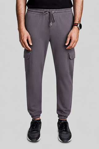 Ash Grey Terry Pocket Trousers
