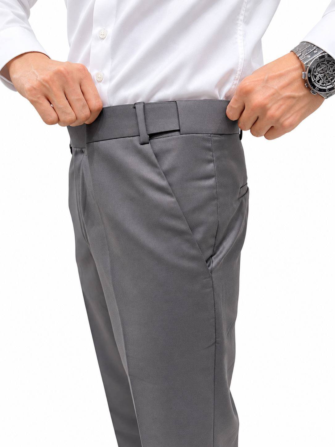 Matte Grey Active Waist Pants