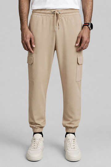 Sand Beige Terry Pocket Trousers